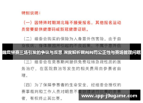 魏震禁赛三场引发的争议与反思 深度解析裁判判罚公正性与赛场管理问题